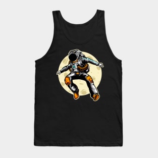 Jumping Astronaut Illustration Tank Top